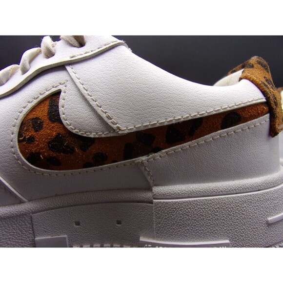 Nike Shoes Womens 7.5 Air Force 1 Pixel SE White Leopard Sneakers CV8481-100 - Picture 7 of 13